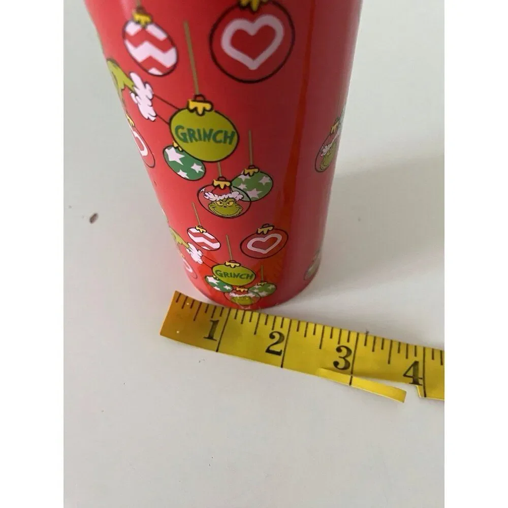 De. Seuss The Grinch Ceramic Soap Dispenser Pump‎ Christmas Ornaments Red NEW